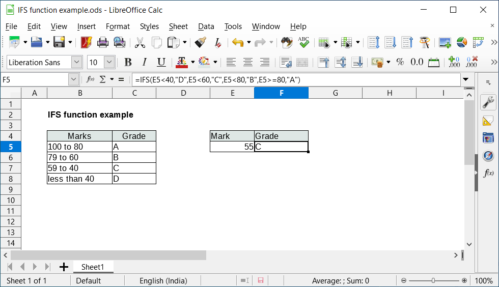 openoffice conditional formatting refer to cell above